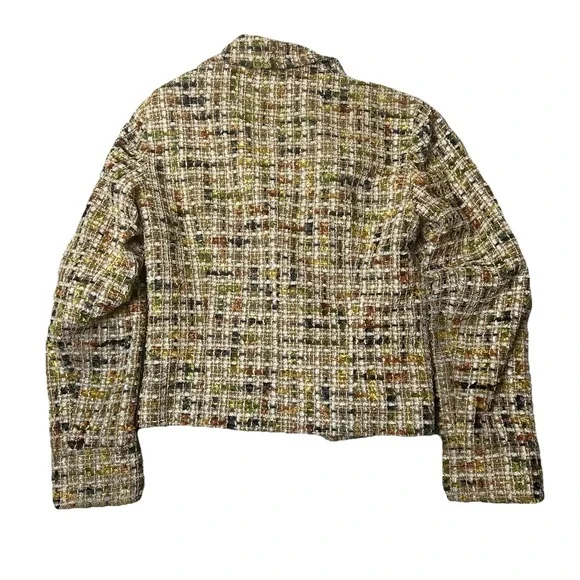 Lafayette 148 Boucle Tweed Cropped Jacket Women Small Wool Blend Multicolor Hook - Picture 13 of 13